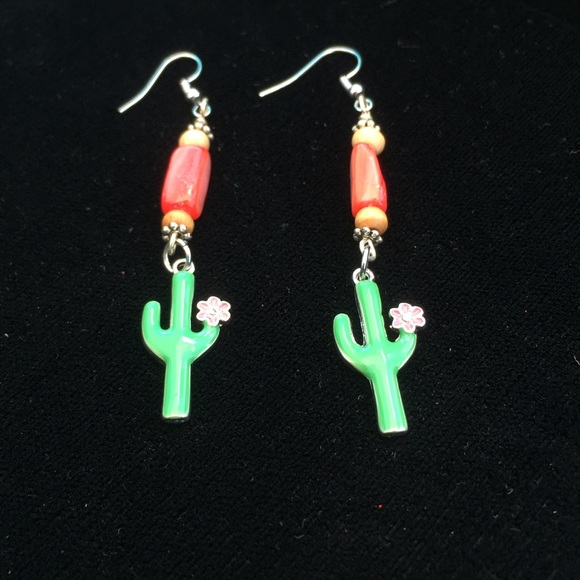 Cactus Drop Earrings - Picture 3 of 8